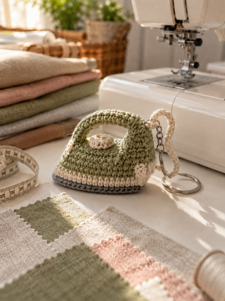 Iron Out Your Keys Stylish Crochet Iron Keychain Pattern