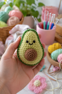 Cute Mini Crochet Avocado Amigurumi Pattern
